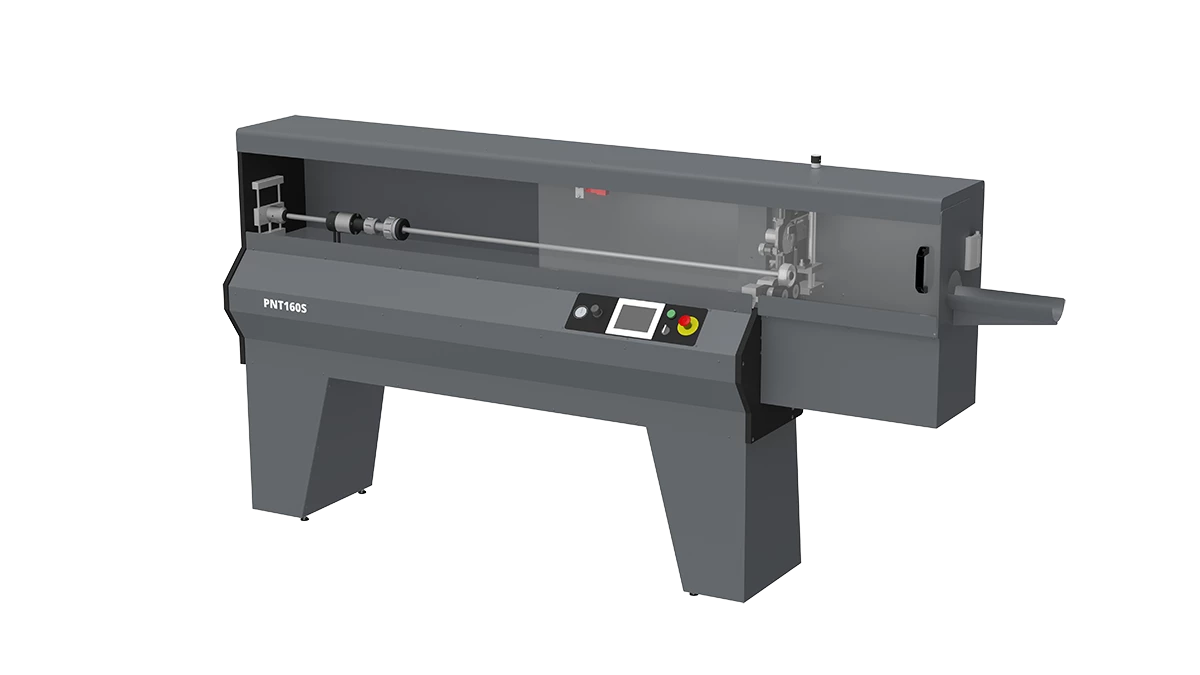I taglia-anime semi-automatici PNT160S/200S sono gestiti da un display touch facile da usare con simboli grafici. 
